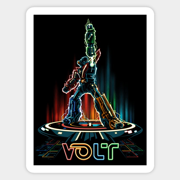 VOLT (TRON) Sticker by djkopet